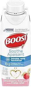 Boost Soothe, clear &amp; calorie dense nutritional drink with Whey Protein Isolate, Strawberry Kiwi flavor, 237ml, 24 count