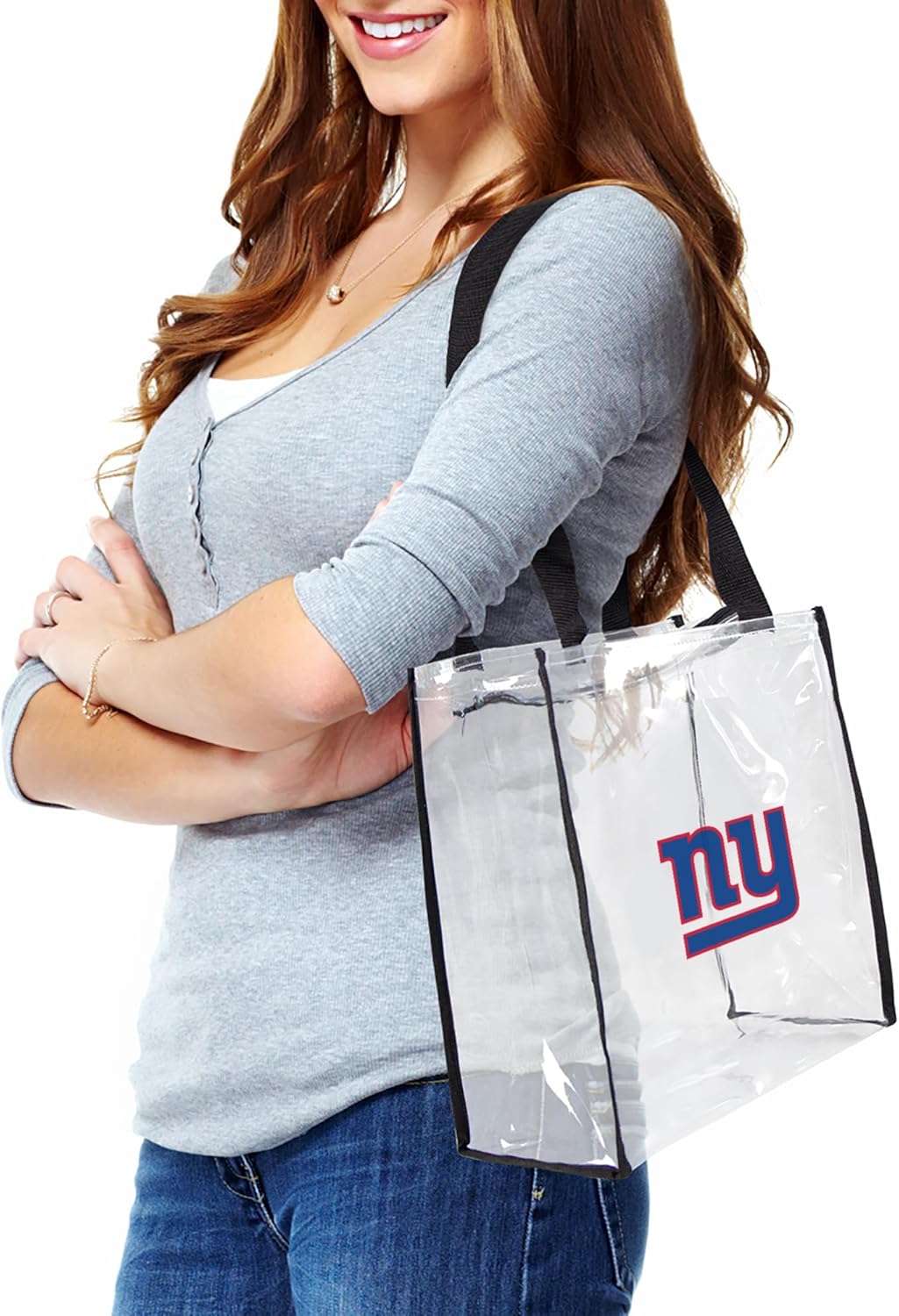 Littlearth NFL Clear Square Stadium Tote - Officially Licensed Teams