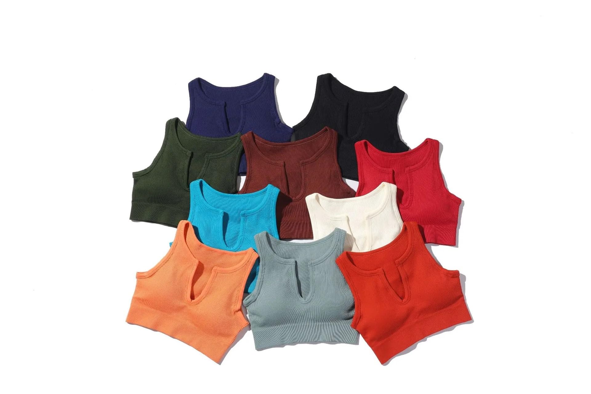 1 Set Seamless Ribbed Yoga Sets Workout For Women Gym Suits Crop Tank High Waist Shorts Outfits Fitness Running para Mujer