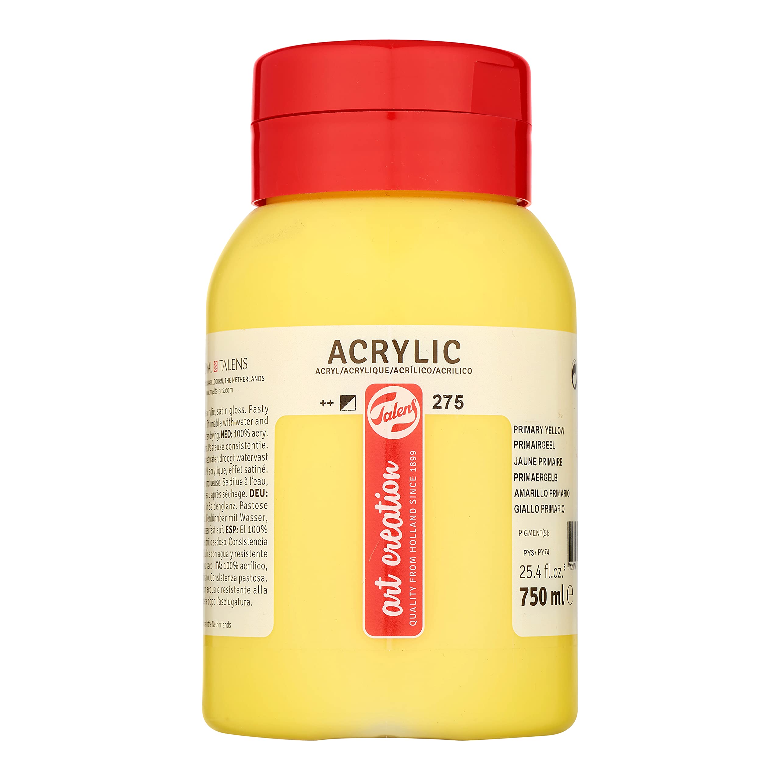 Acrylique 750 ML Jaune Primaire Talens Art Creation
