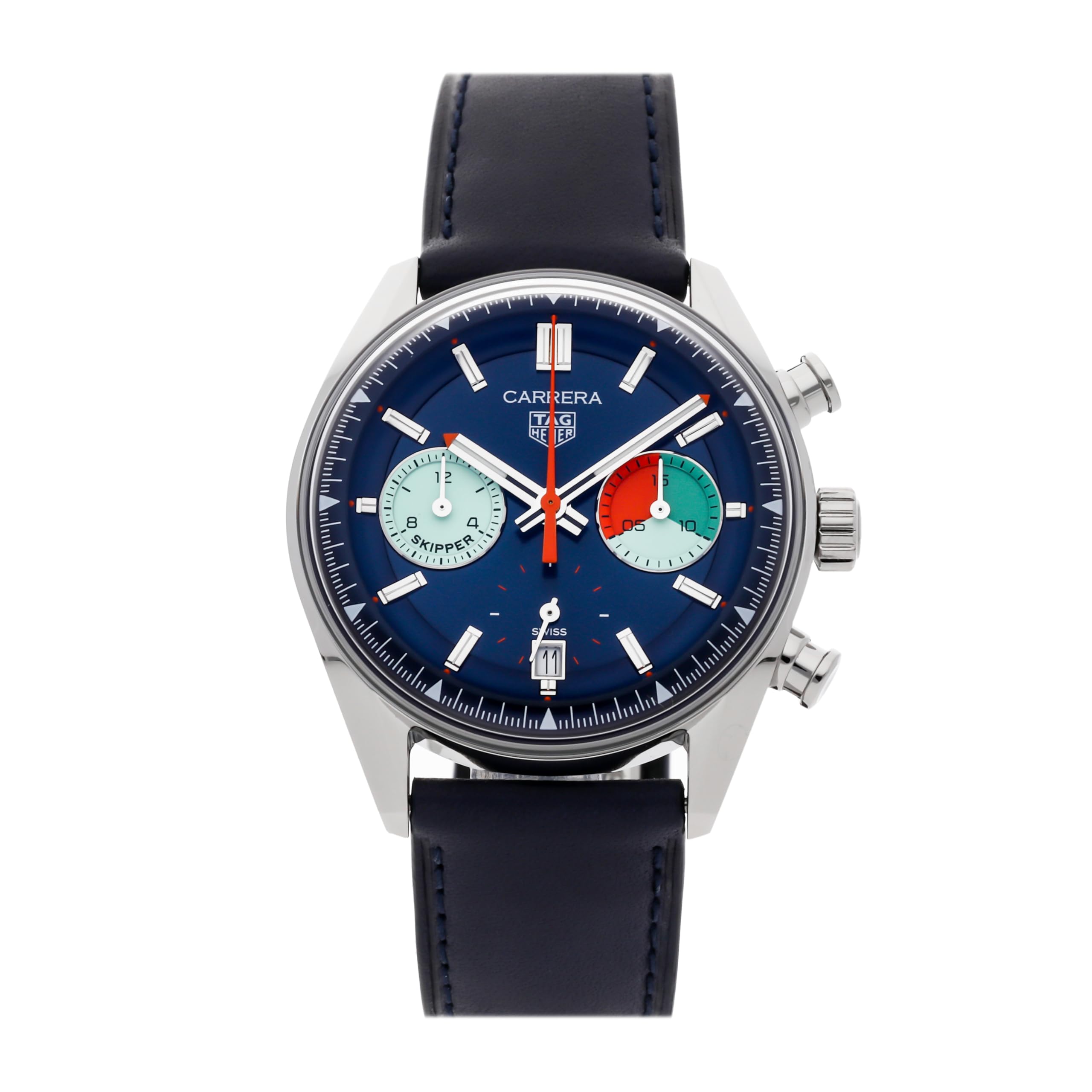 Carrera Skipper 39mm Chronograph Automatic Blue Dial Men's Watch CBS2213.FN6002