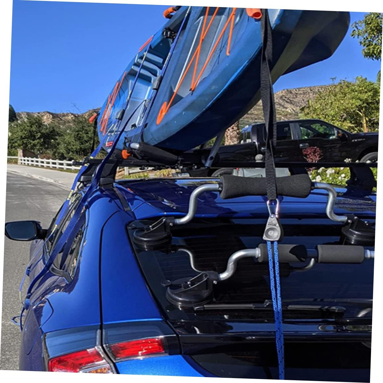 KICHOUSE 40kg Suction Cup Push Boat Stand for Kayak Canoe Surfboard Car Roof Accessory Aluminum Alloy