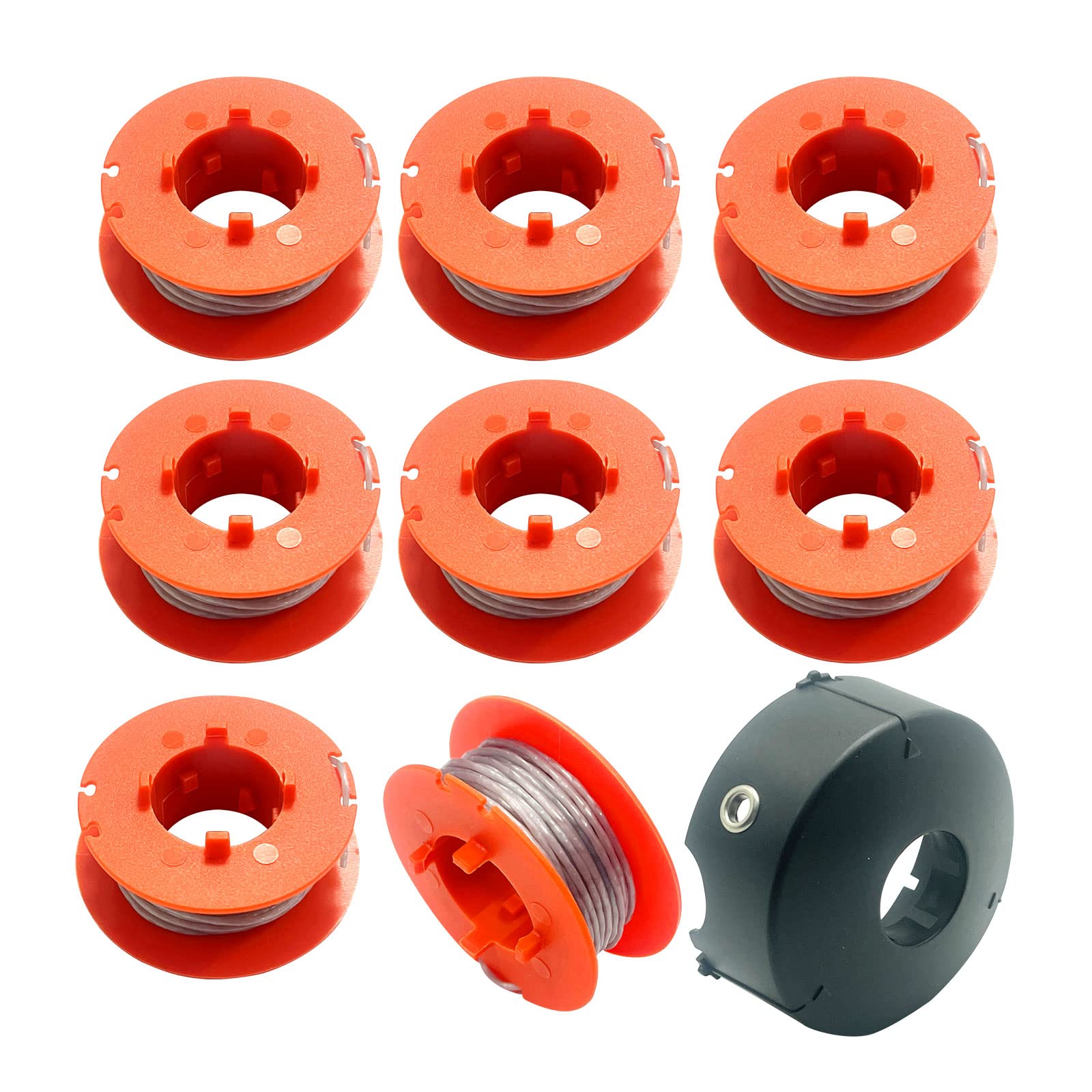 CDIYTOOL F016800175 Bobina desbrozadora Φ1,6mm, 8m, para Bosch Art 23 26 30 COMBITRIM EASYTRIM Carrete línea Repuesto Alambre, Carrete Recortadora césped con Cubierta F016L71088
