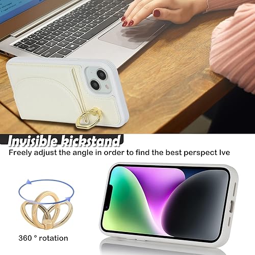 Miniatura 10 de Havaya Funda para iPhone 14 Pro para mujer, iPhone 14 Pro, funda con tarjetero para iPhone 14 Pro, cartera con ranuras para tarjetas de crédito,