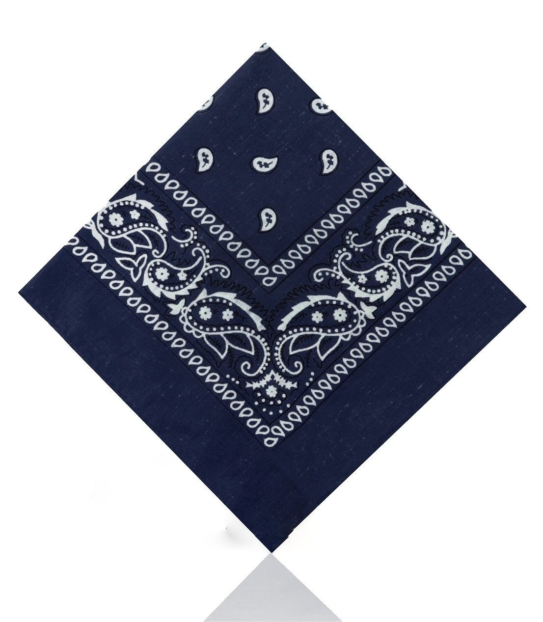Bargain Village Men's Navy Blue [Uk Seller] /Wo's Bandana Head Scarf Neck Scarves Paisley 100% Cotton (Navy Blue)