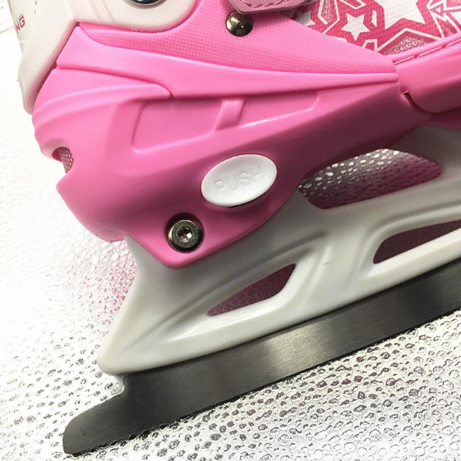 Patins artistiques pour Les Adolescent Garçon Fille-Patins À Glace avec Système De Laçage Rapide Et Boucle À Poussoir pour Un Maintien Sûr-Patins à Glace réglables-Quatre Couleurs