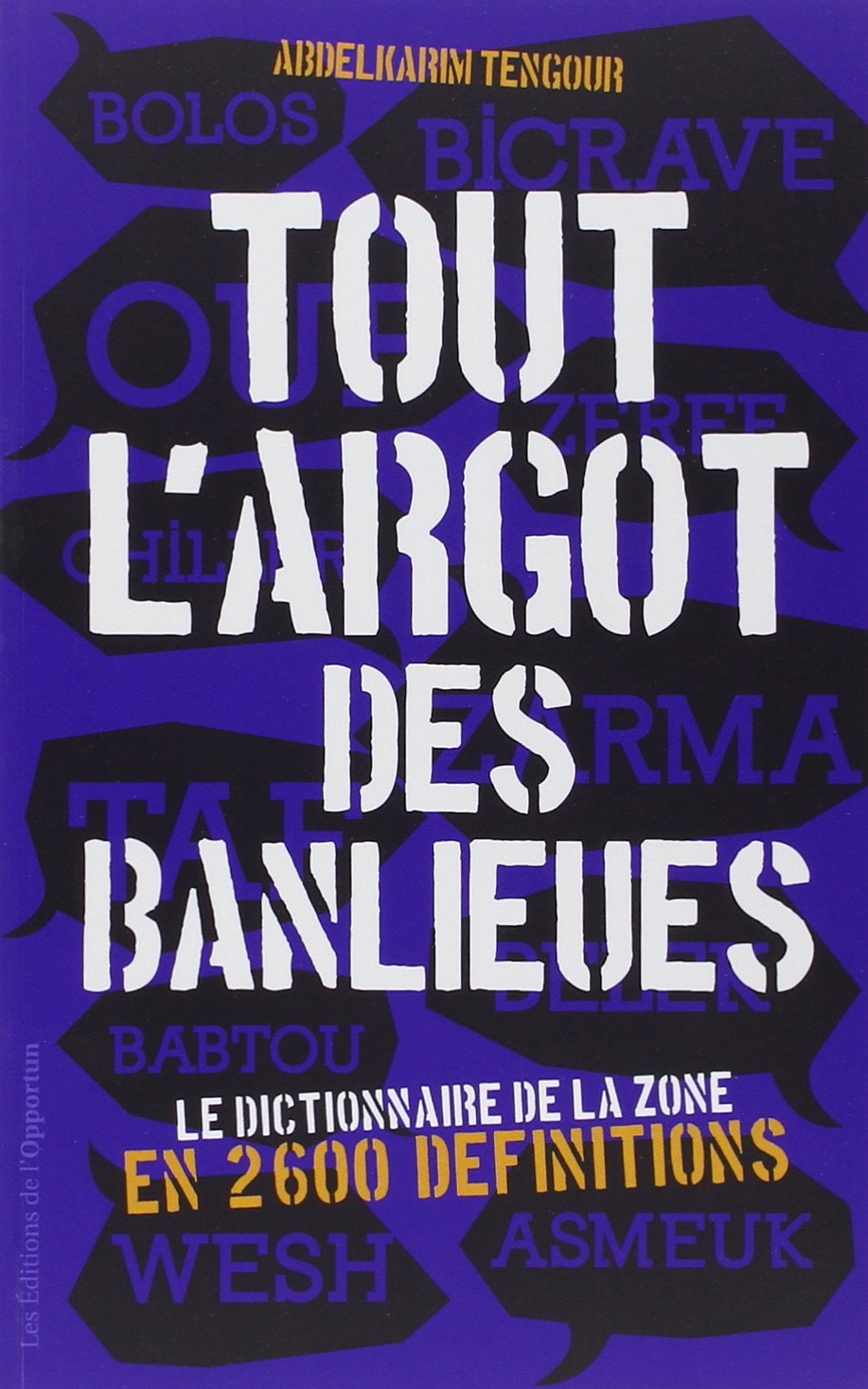 Tout l'argot des banlieues. Le dictionnaire de la: Le dictionnaire de la zone en 2 600 définitions