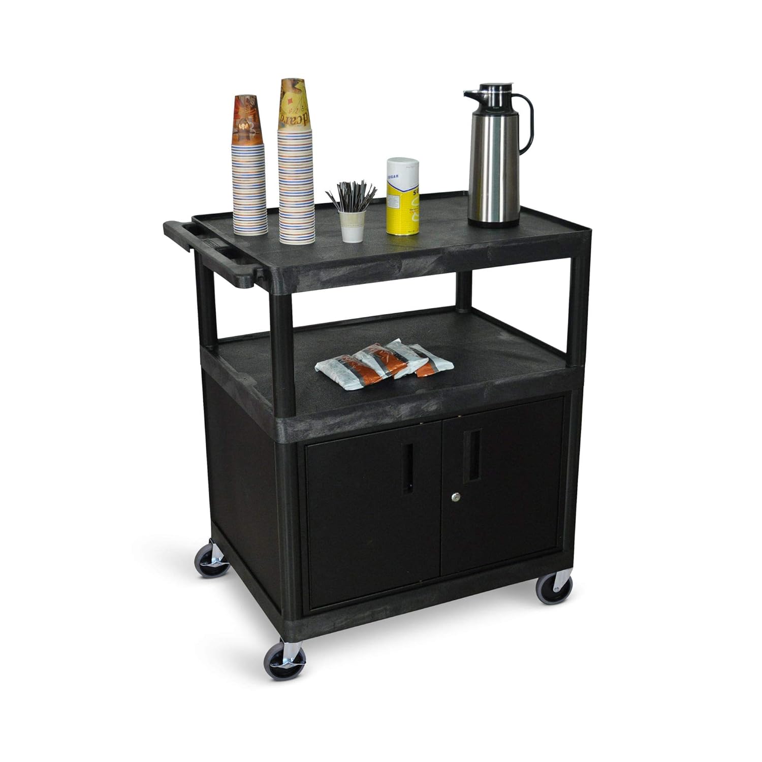 LUXOR HE40C-B Large Coffee Cart - Cabinet