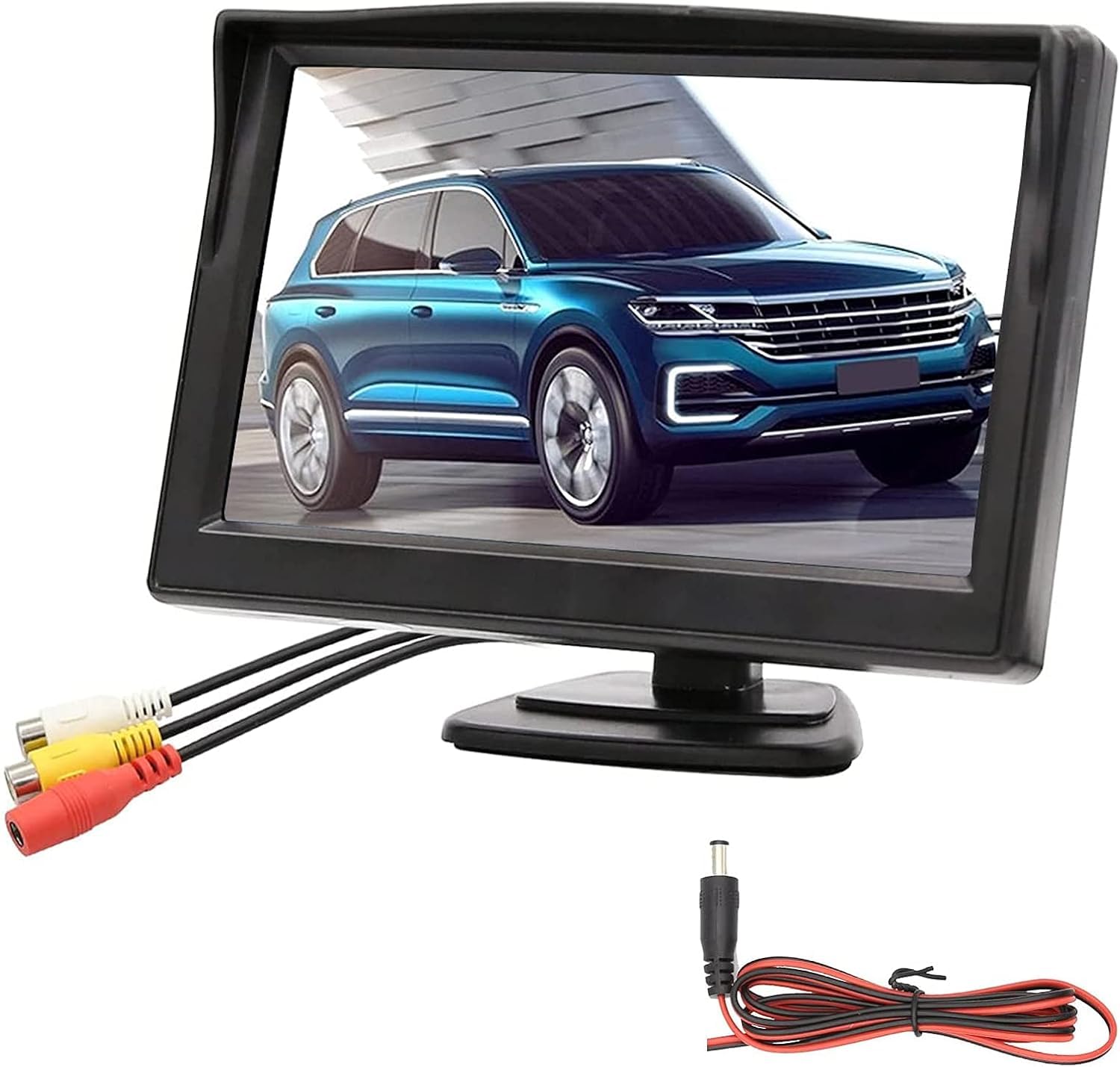 Monitor Retromarcia Proxel 5" – Display IPS AHD 1080p, Luminosità 500 cd/m², Contrasto 300:1, Alimentazione 12–30V, Supporta AHD e CVBS, Linee guida regolabili