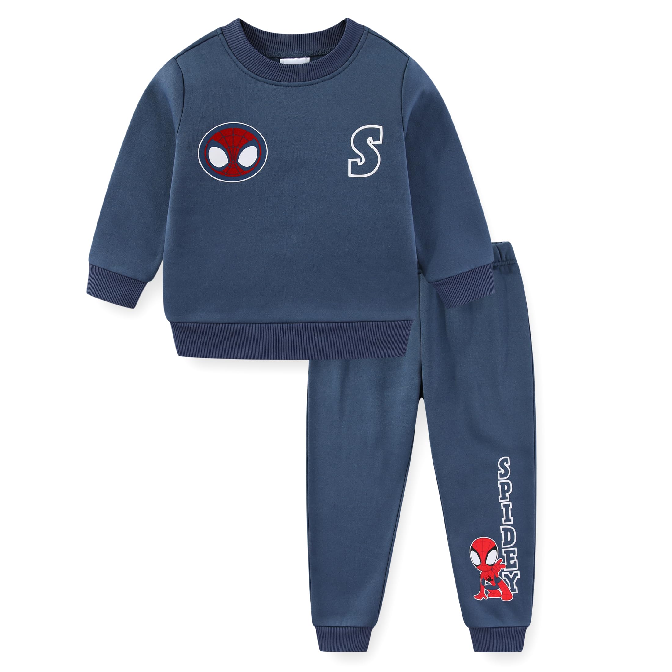 Spider-Man Boys Fleece Sweatshirt and Pants Set for Little Kids
