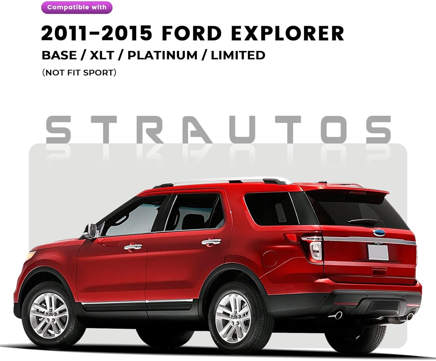 Tail Lights Compatible with 2011 2012 2013 2014 2015 Ford Explorer Rear Brake Lamp Assembly With Wire Harness and Bulbs Replace BB5Z13405C BB5Z13405D (2011-2015 Ford Explorer, Left Driver Side)