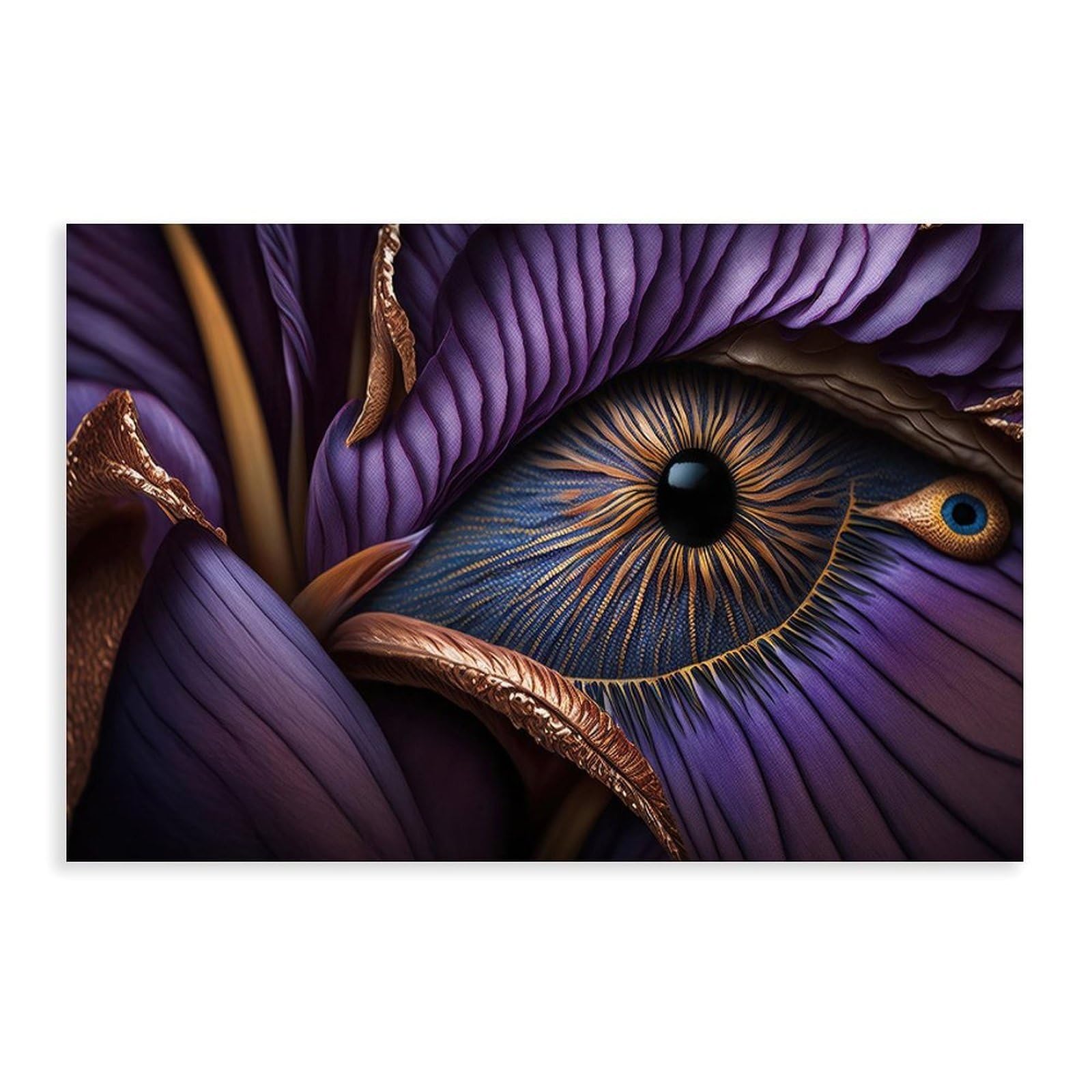 Bareronor Purple Abstract Eye Canvas Poster Bedroom Decor Landscape Office Room Decor Gift 20" L X 30" W