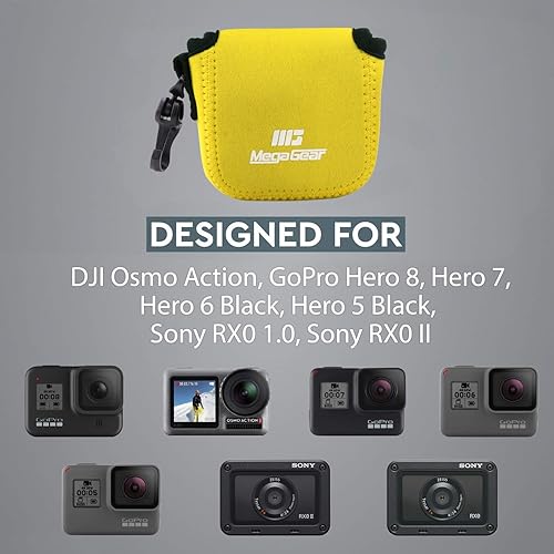 Miniatura 7 de MegaGear Funda de neopreno ultraligera para cámara compatible con GoPro Hero9, Hero8, DJI Osmo Action, Sony RX0 II, GoPro Hero 7, Sony RX0 1.0,
