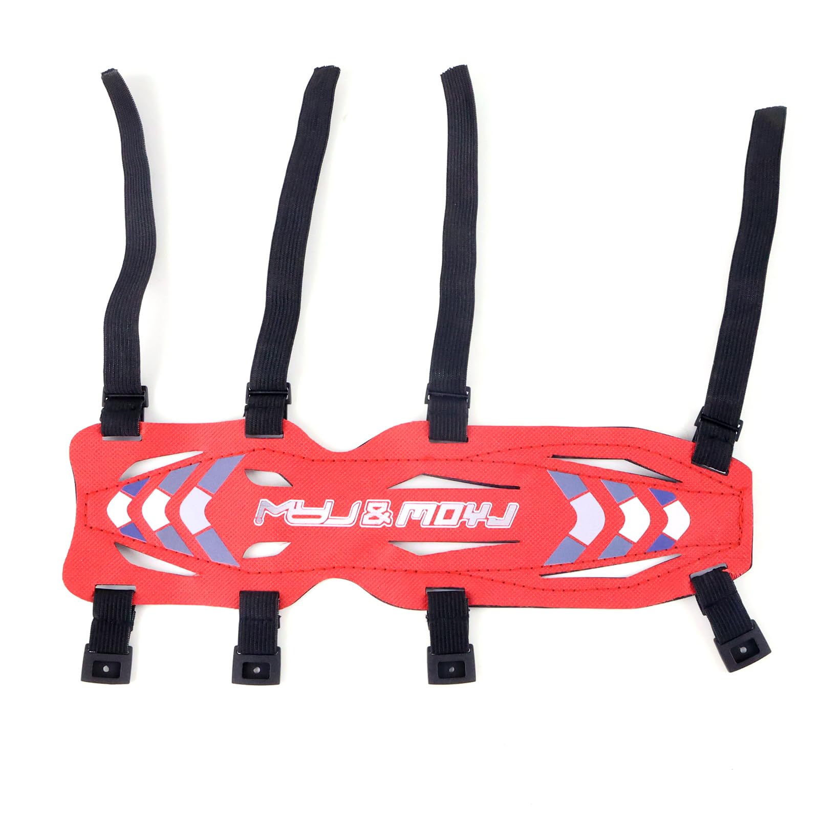 Moyujian 11.2in Long/6.7in Short Armguard Professional Competition Archery Bow Range with 4-Strap/2-Strap Buckles Shooting Practice Guard Nylon Carbon Forearm Protector Arm Guard (Long)