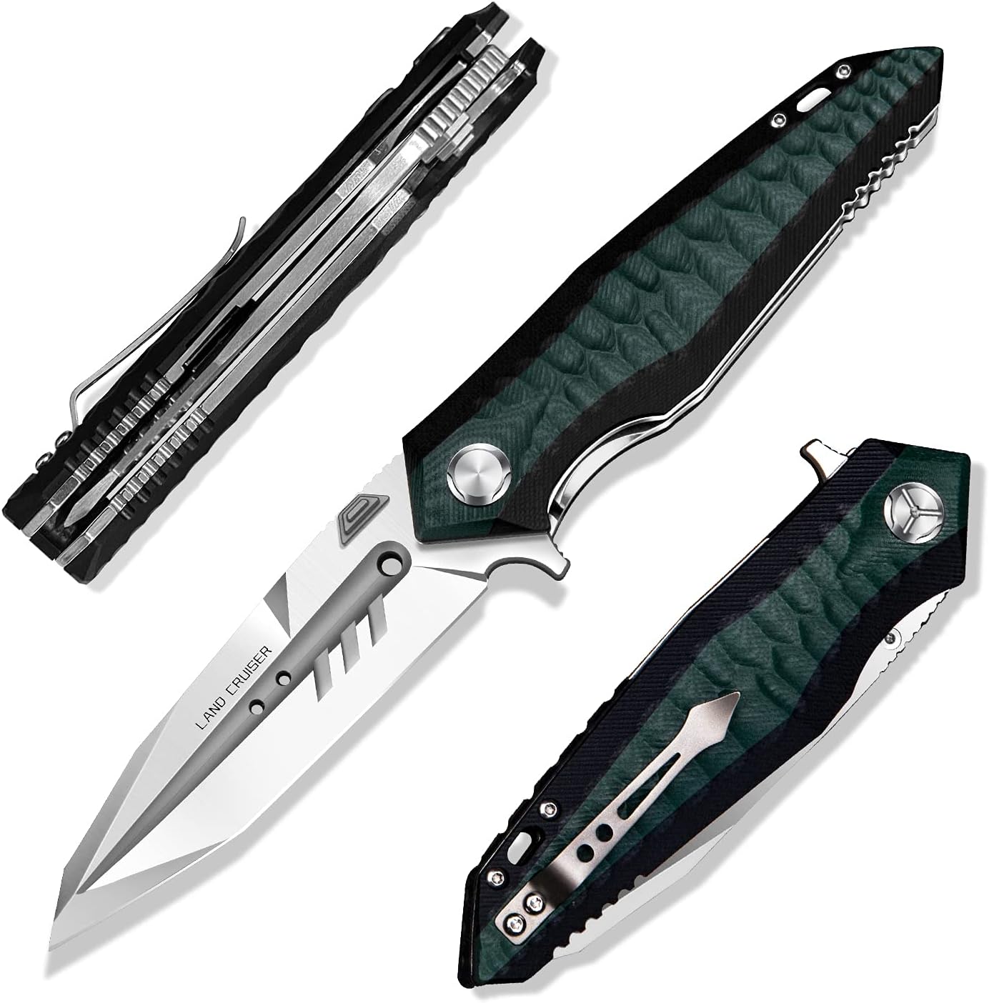 NEWOOTZ Folding Pocket Knife with 4in D2 Tool Steel Blade