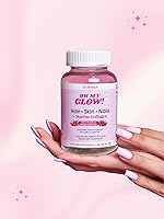 Vista 6 de Oh My Glow! Cabello, piel y uñas + colágeno marino, sin gluten, gomitas sin OMG, granada de frambuesa
