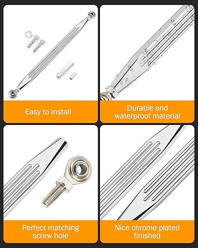 Miniatura 4 de PBYMT Palanca de cambio cromada compatible con Harley Davidson Dyna Softail Touring Road Glide Street Glide Road King Electra Glide 1986-2024