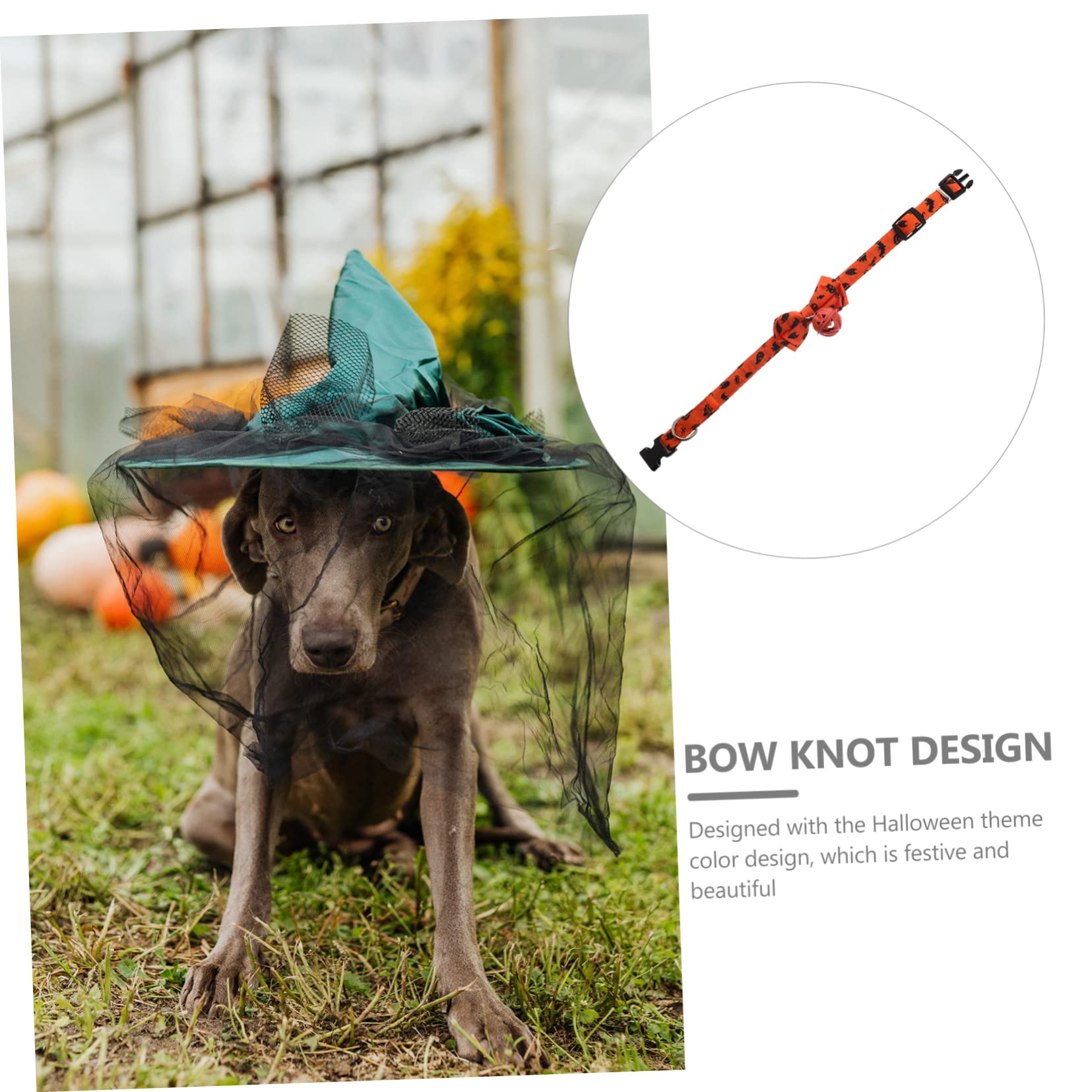 Happyyami 5pezzi Collare Decorativo Per Cani e Gatti Stile Halloween e Rimovibile Accessorio Festivo Per Animali Domestici Con Design Fantasma e Zucca Per Feste e Foto