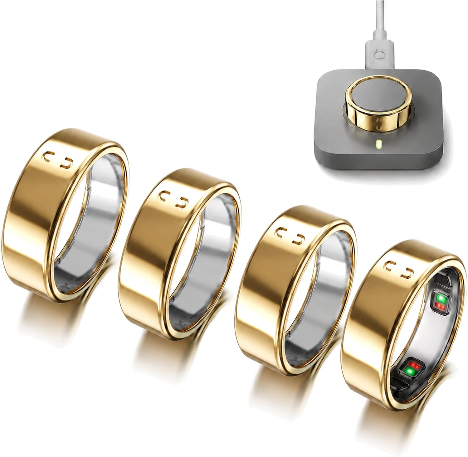 4 Pack Cover for Oura Ring 5 ONLY (Gold, Size 8)