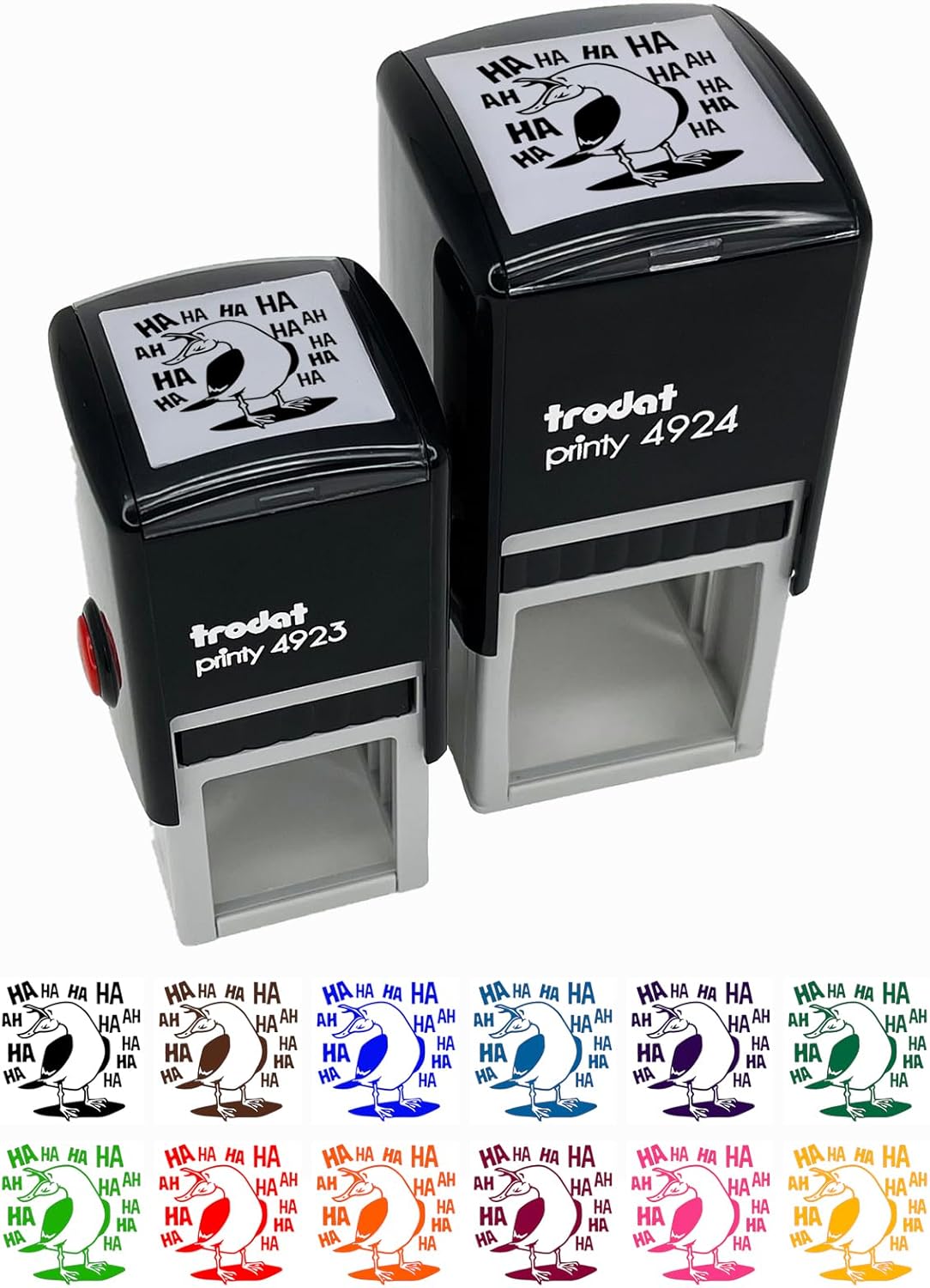 Seagull Laughing Out Loud Self-Inking Rubber Stamp Ink Stamper - 1-1/2 Inch Large - Red Ink