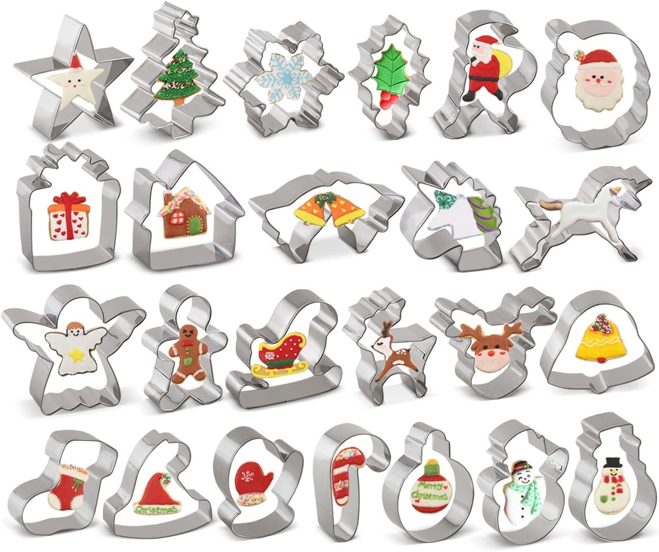 WeddHuis 3x Weihnachts Wichtel Ausstechformen - Edelstahl Plätzchenformen