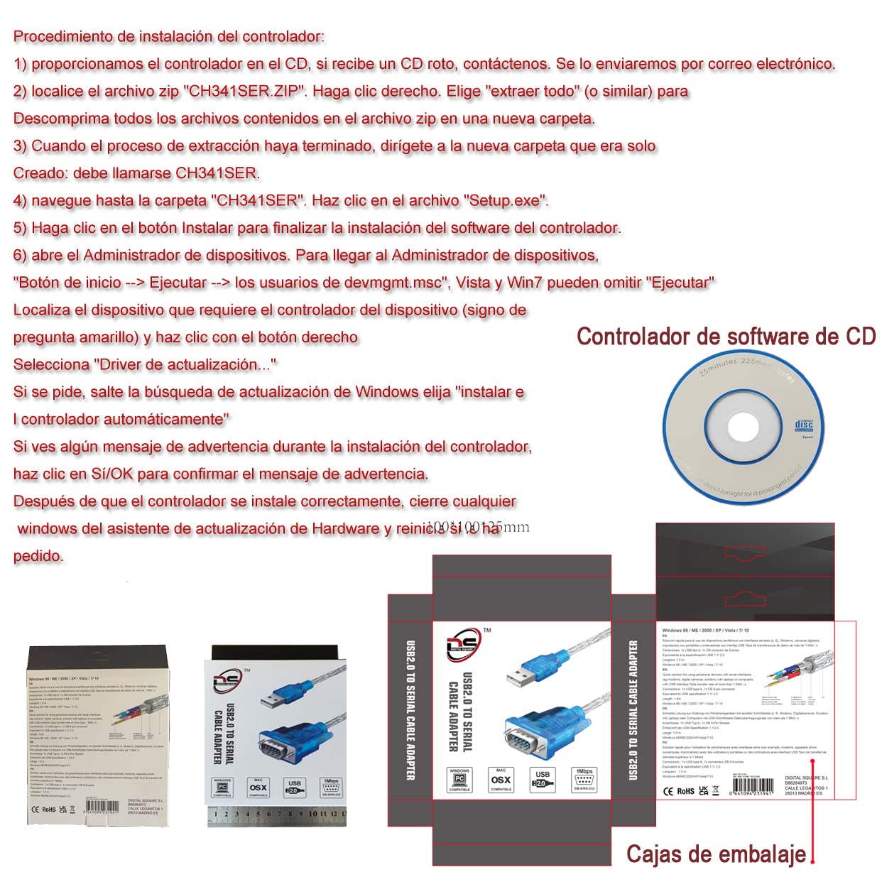 Cavo Adattatore USB 2.0 Maschio A RS232 Femmina FTDI - Porta Seriale 9 Pin, 1.5 Mt, Per PC E Dispositivi Vintage