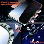 SIBEITU 2 Pack Screen Protector for iPhone 15, 6.1 Inch [Auto Alignment Kit] HD Clear Tempered Glass, 9H Hardness Scratch Resistant Auto Dust Removal Installation, Case Friendly, Sensitive Touch