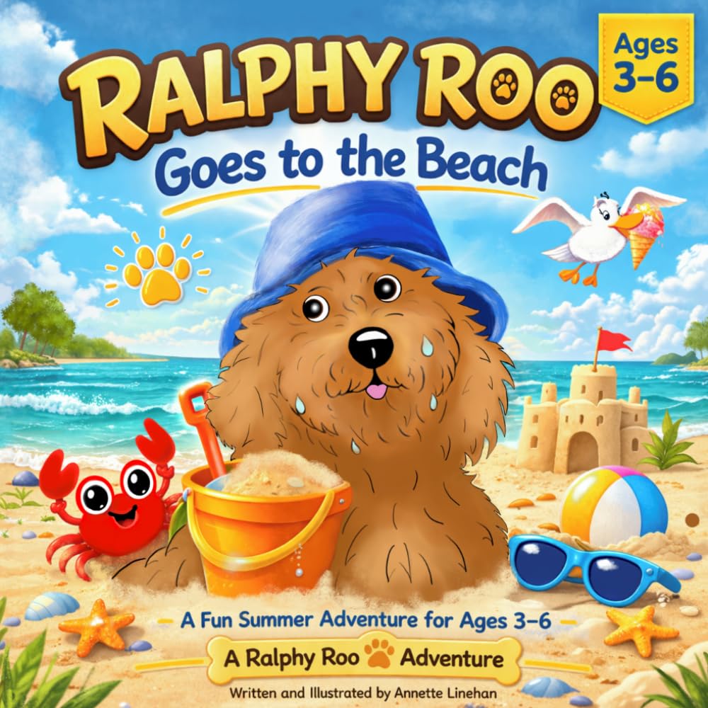 Ralphy Roo The Cavapoo: Goes to the beach