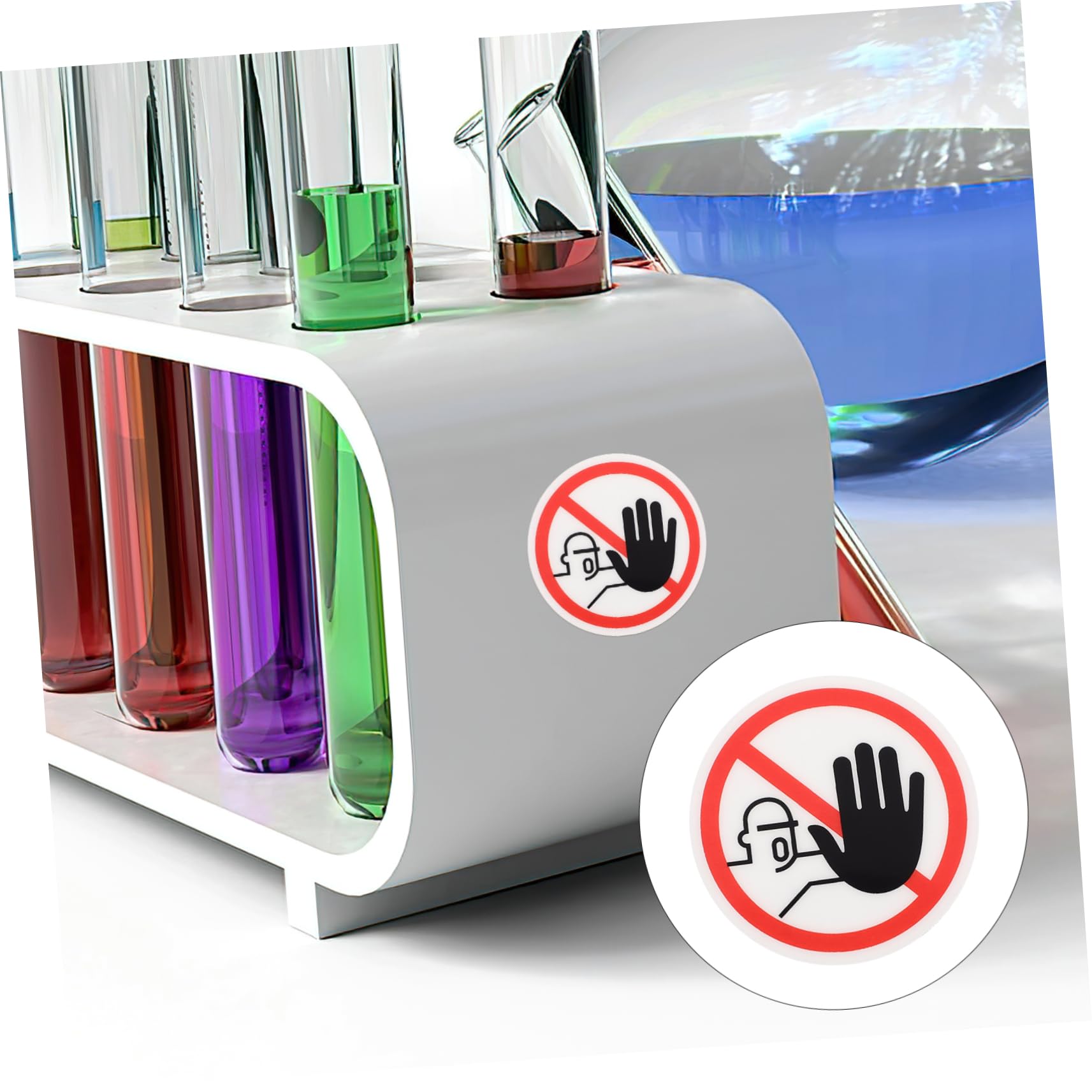 GARVALON Pegatinas Autoadhesivas Señal No Tocar PVC 2 Piezas Advertencia Seguridad