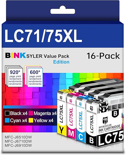 4Ink LC71 LC75 LC79 Series SET Ink NON-OEM Cartridge For Brother - Foto 3