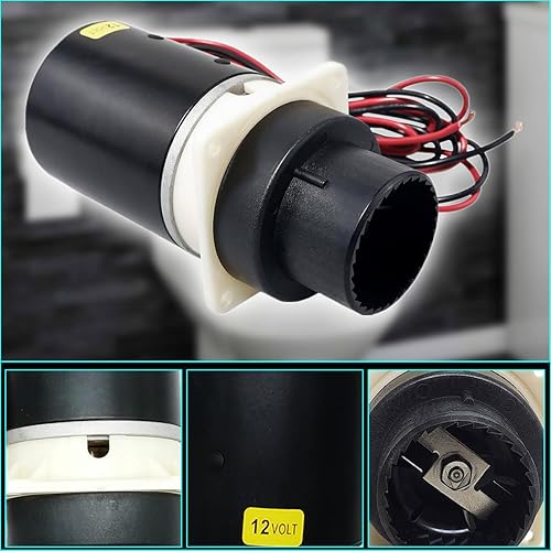 Miniatura 5 de 37072-0092 Marine Designer Series y kit de montaje de bomba de inodoro marina silenciosa, compatible con Jabsco Quiet Flush Toilets series 37045,