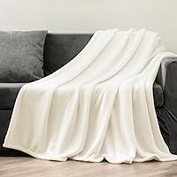 Vista 67 de BEDELITE Fleece Blanket White Throw Blanket for Couch & Bed, Luxury Plush Cozy Fuzzy Blanket 50" x 60", Super Soft Warm Lightweight Throw Blanket