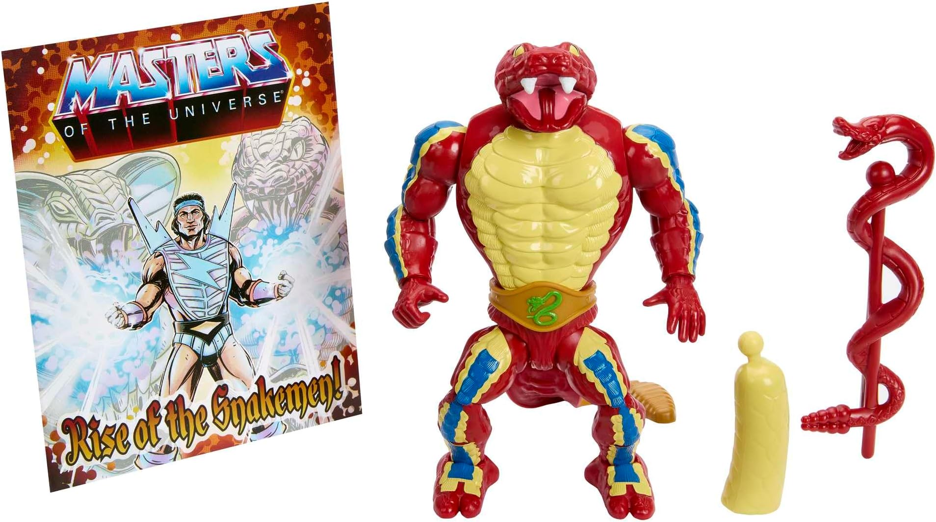 Masters of the Universe Origins Action Figure, Rise of Snake Men Rattlor, Articulated Collectible MOTU Toy with Accessory and Mini Comicโ, HKM67