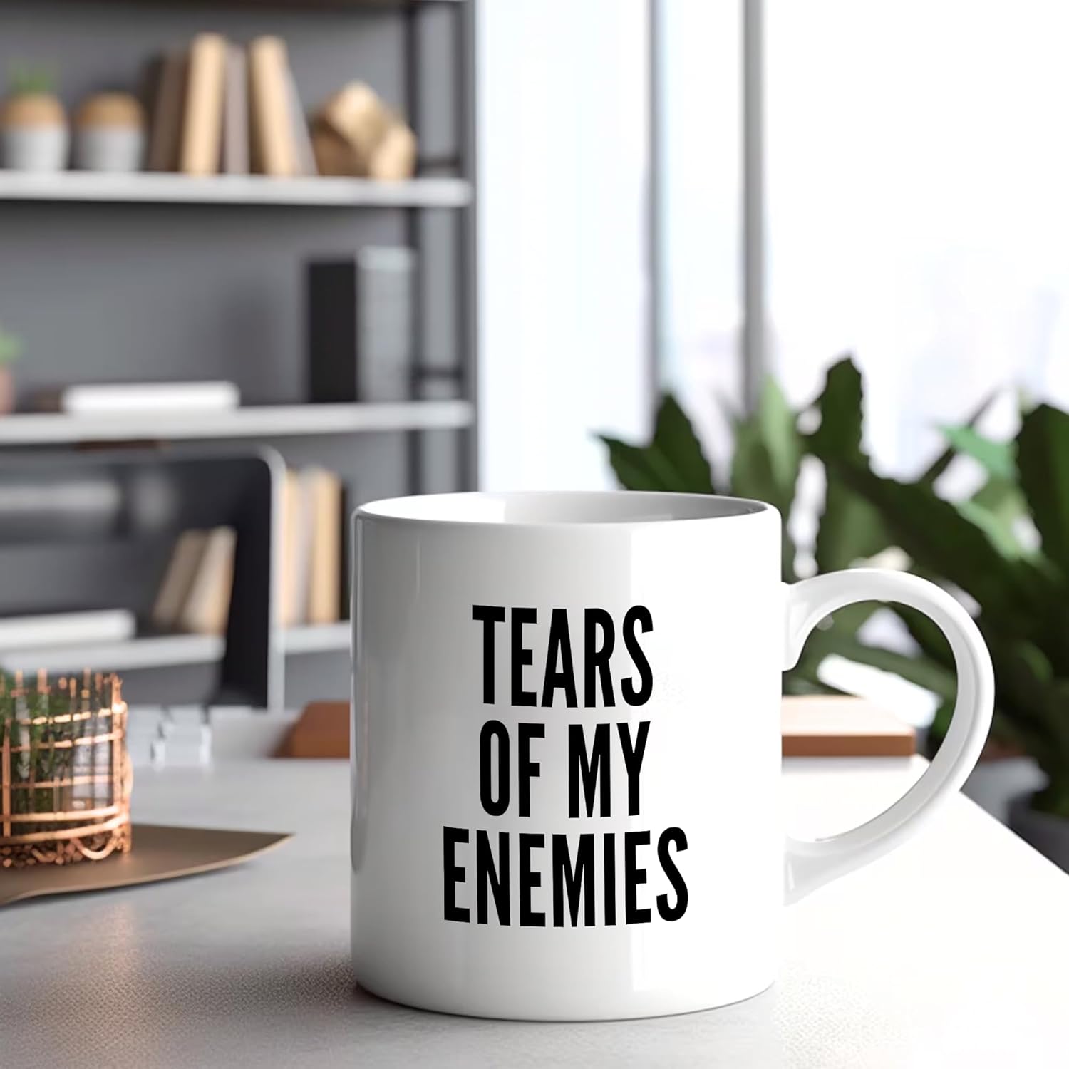 Panvola Tears Of My Enemies Sarcastic Gifts to Athletes Gamers Coach Coworker Friends Sarcasm Novelty Drinkware Ceramic Mug 11 oz White - Image 4
