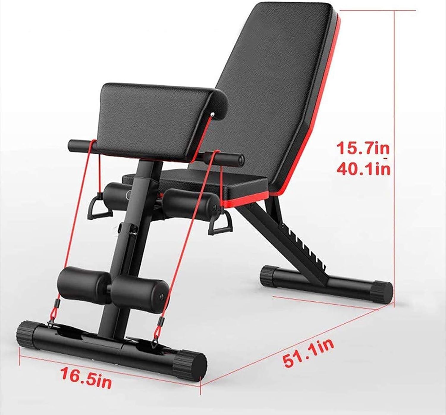 KOHARA Foldable Sit Up Bench Dumbbell Bench for Full Body Exercise,Bench Press Bench Flat Incline Workout Bench Home Gym Strength Training,Weight Bench Adjustable