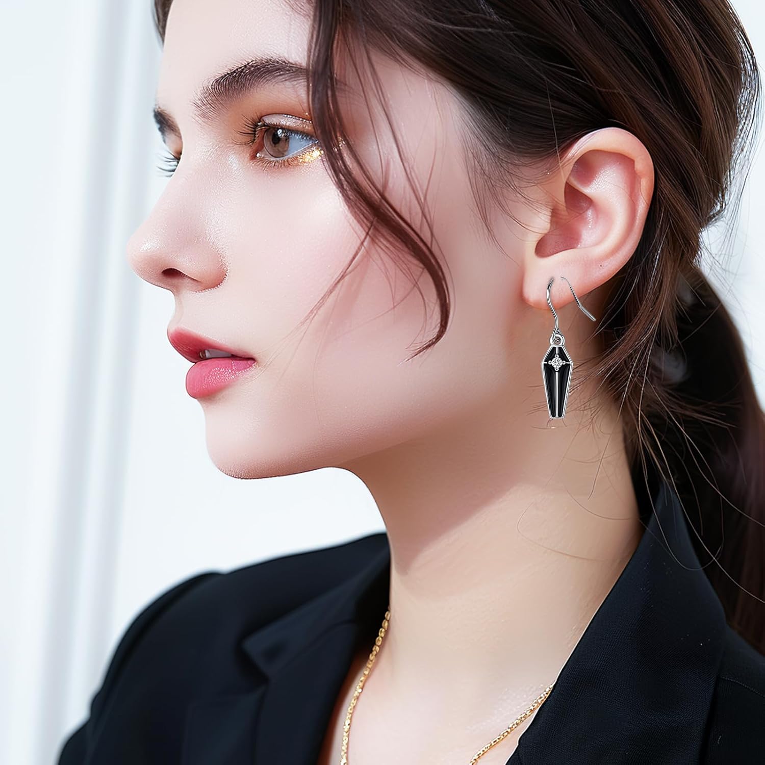 Earrings for Women, Gothic Earrings S925 Sterling Silver Pentagram Earrings Jewelry Gifts - Image 3