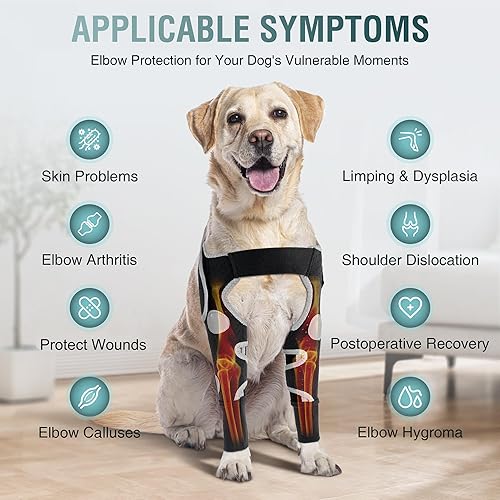 Miniatura 14 de Hombro y codo para perro - Manga antilamer para luxación de hombro, lesiones de codo, recuperación postoperatoria - Soporte reflectante