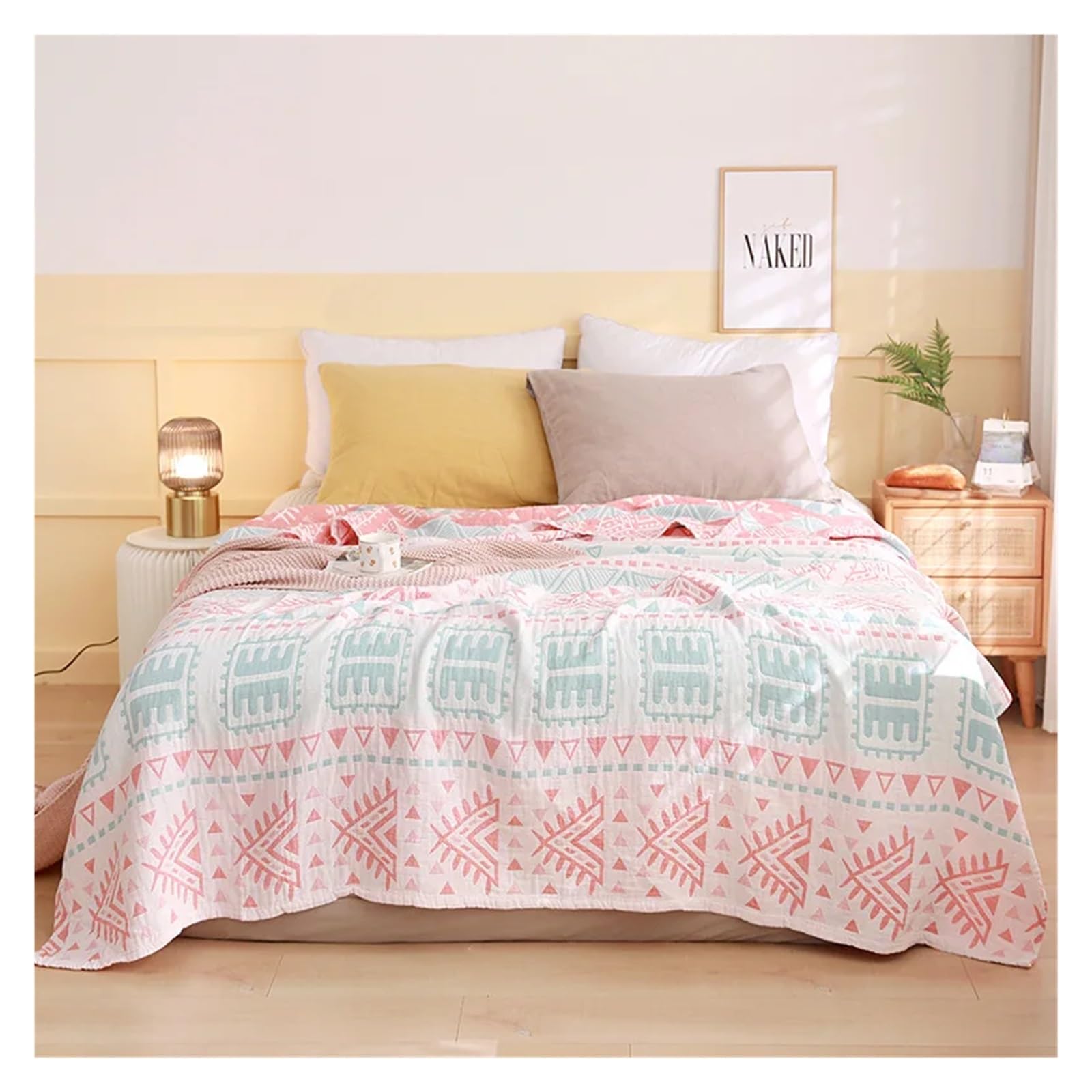 BAYNOPURIN Sofa Blanket Cotton Gauze Thin Summer Cooling Towel Blanket Bedspread on Bed Picnic Sofa Bedding Coverlet Sleeping Nap Quilt