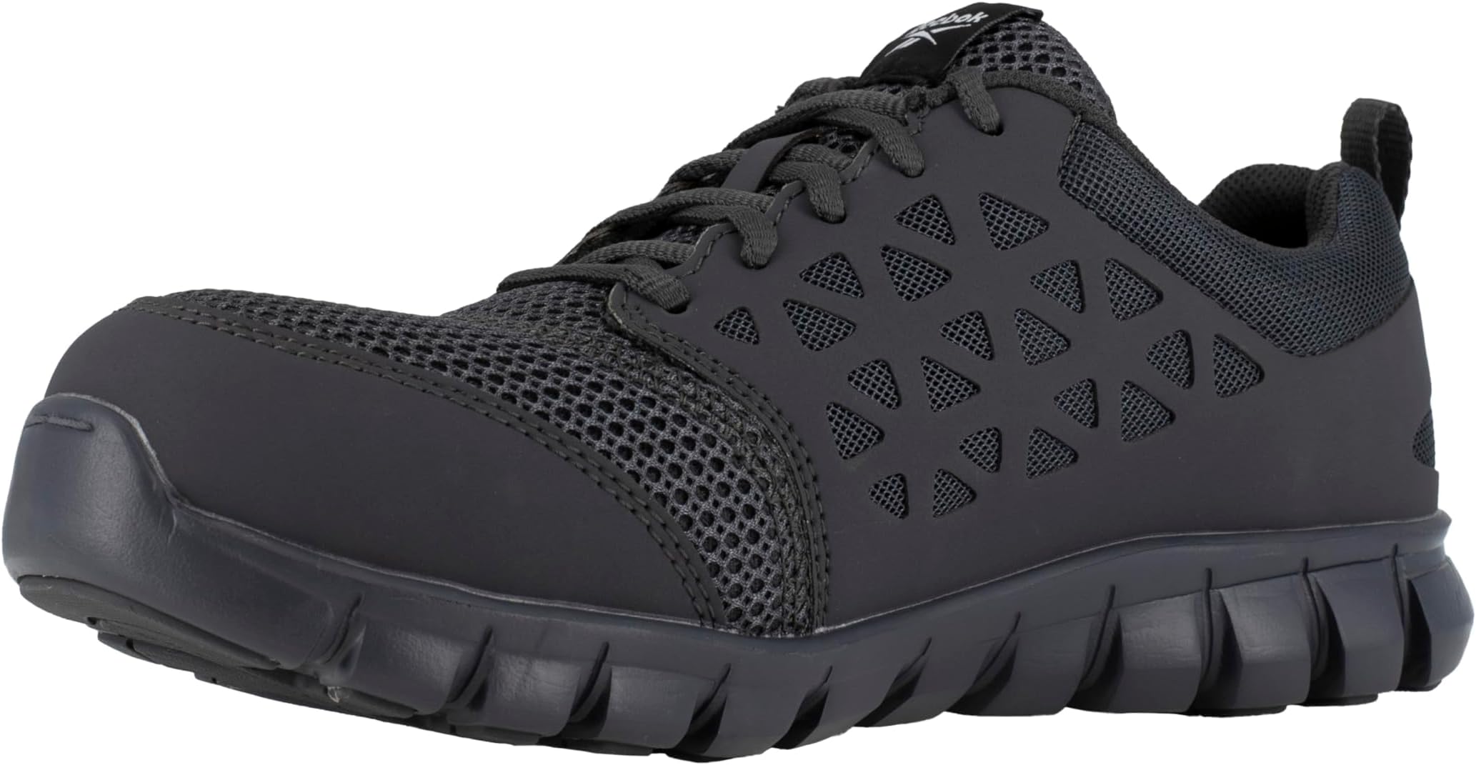 Work Mens Sublite Cushion Electrical Alloy Toe Work Safety Shoes Casual - Black
