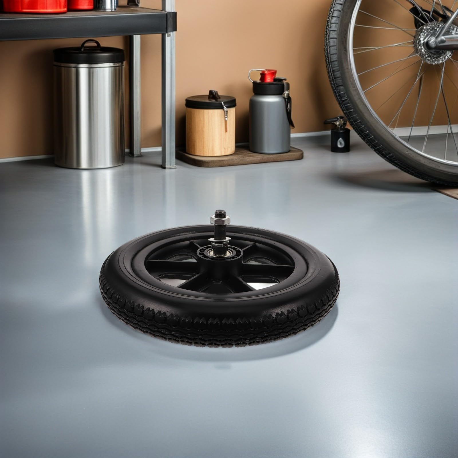 TOPBATHY Neumático Sólido de Repuesto para Silla de Ruedas Trasera 12