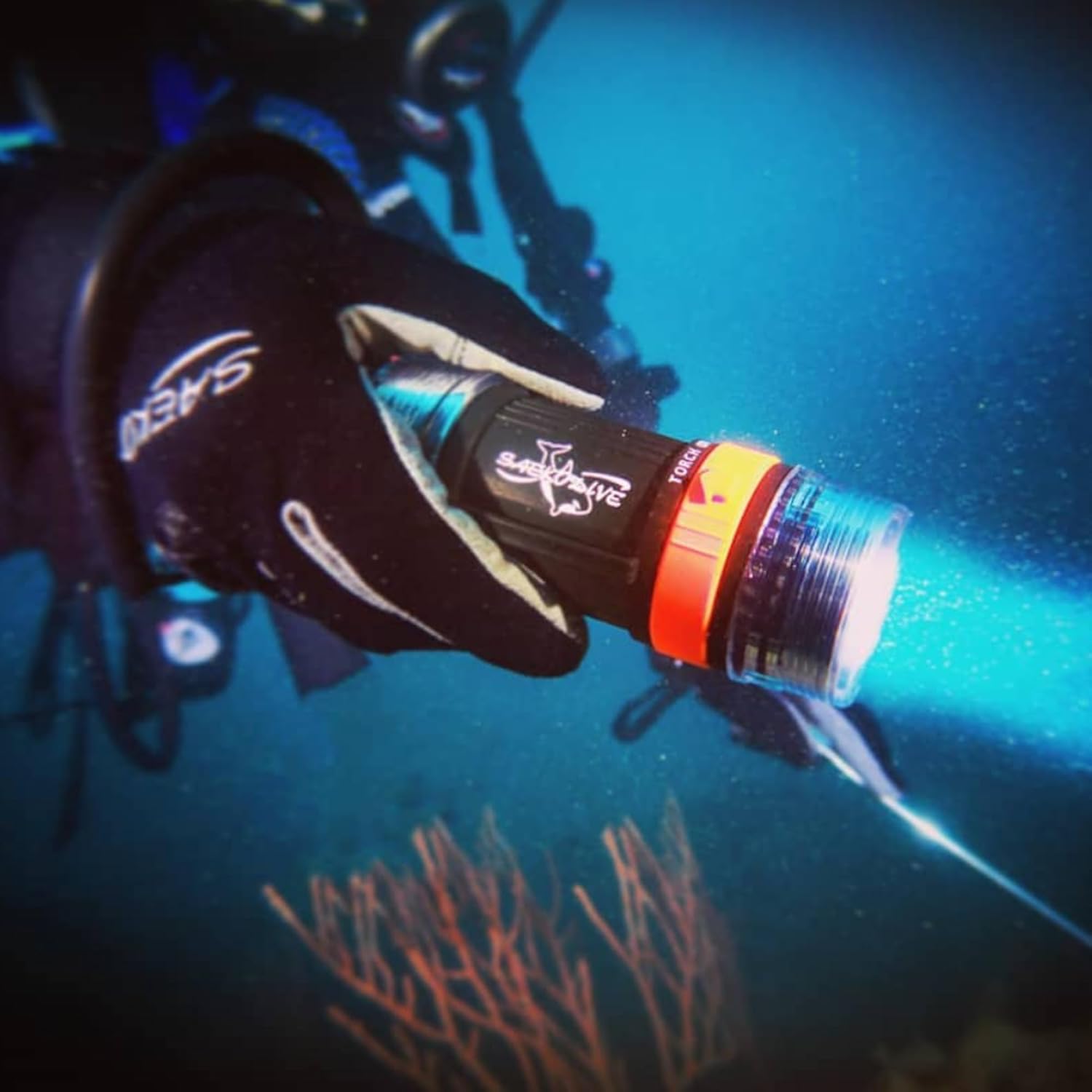 2-in-1 Strobe & Torch LED Flashlight - 500 Lumens Underwater Dive Light - Waterproof Strobe Light - Scuba Gear, Technical Diving, Cave Diving, Hunting, Camping Assessories