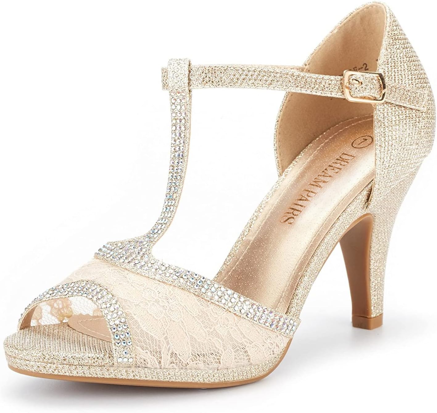 DREAM PAIRS Women's Stilettos Open Toe Pump Fashion Kitten Heel Sandals