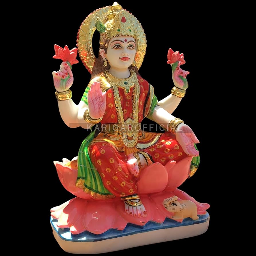 灯明皿を持つインドの女神ディーパラクシュミ像 il_1080xN.7105101355_ffs2.jpg