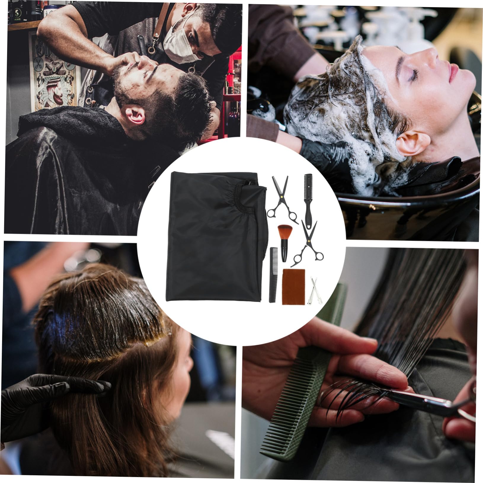Healeved 5ensembles Set De Ciseaux De Coiffure Professionnels Inoxydable Kit Complet Avec Ciseaux De Désépaississement Et Peigne Pour Salons Et Coiffeurs