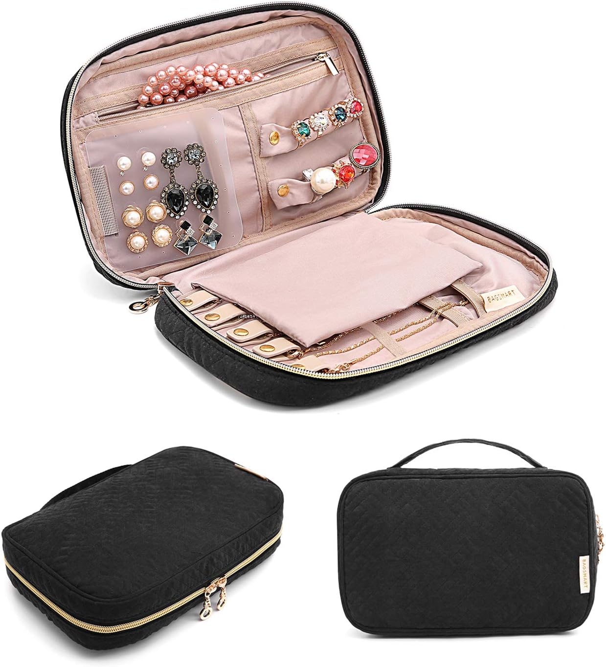 bagsmart Travel jewellery case Portable Jewelry Organizer Case Jewelry