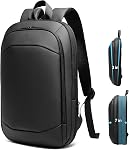 15.6 Inch Slim Lightweight Expandable Laptop Backpack for Men Women - Black | Waterproof Anti-theft High-Tech Business Travel Daypack Durable College Work Casual Computer Bag