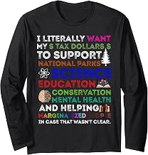 I Literally Want My Tax Dollars To Support National Parks Long Sleeve T-Shirt