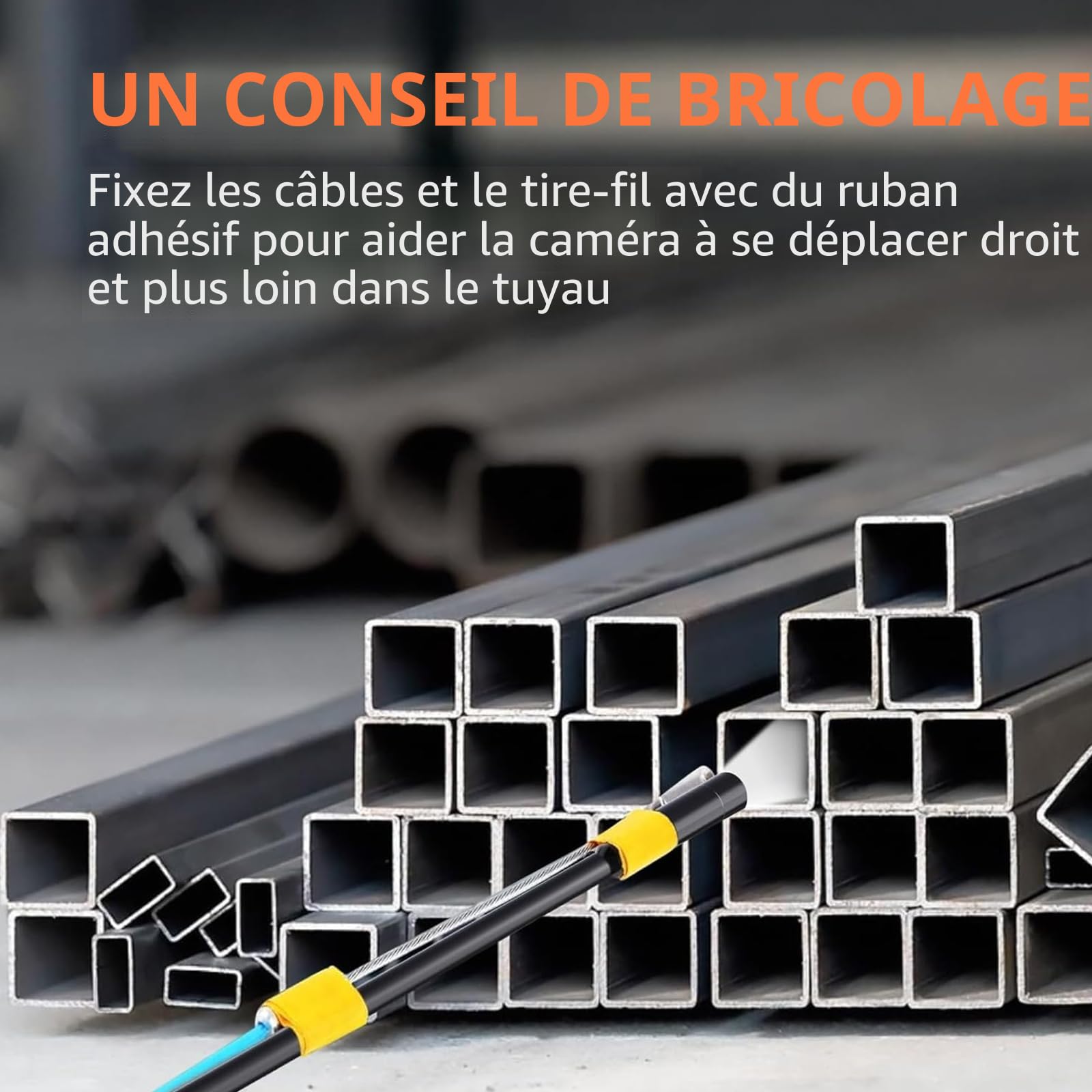 Caméra Endoscopique 10M, Hopefox 1080P HD Ecran IPS 4,3 Pouces Endoscope Camera, IP67 Caméra Inspection Canalisation, Câble Semi-Rigide, 8 LED Réglables, Gadget pour Mécanique Auto/Plomberie