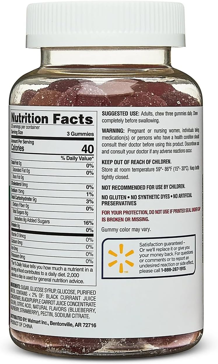 Glucose Gummies, 60 Count – Fast-Acting Energy Support with 9g Carbs per Serving, Natural Berry Flavors, Gluten-Free & No Artificial Dyes
