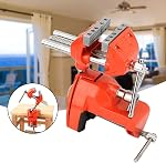 Table Vise, 2 8in, Rotate 360° Work Clamp, Clamp On Vise, Mechanical Tool, Bench Clamp, Orange